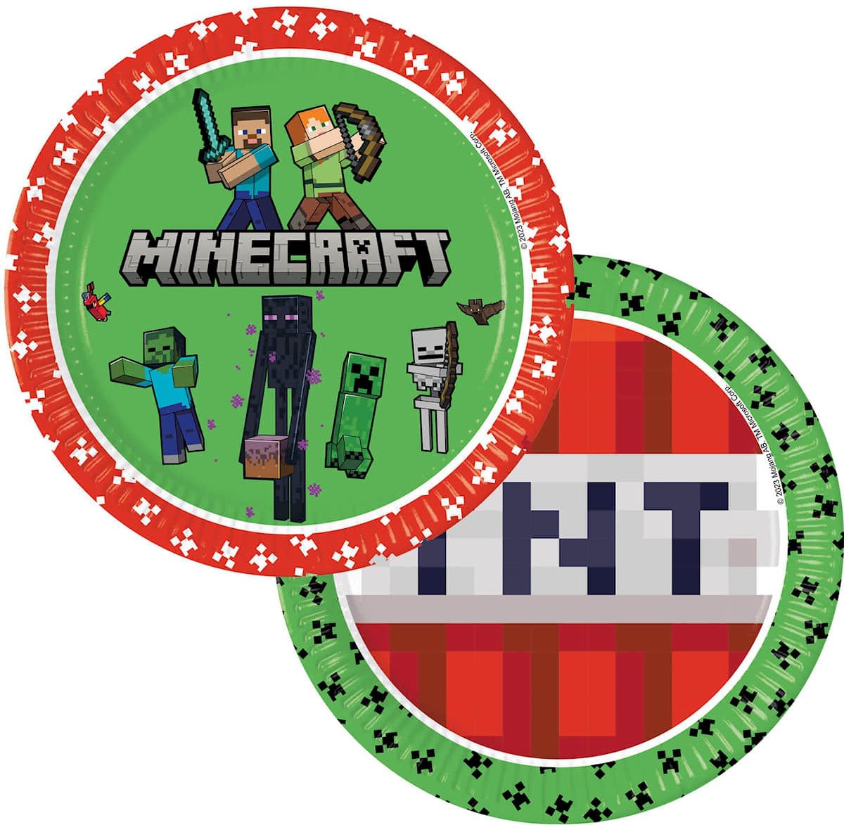 Minecraft Papper Plate Decorations :: Minecraft :: Video games :: 8 Minecraft 23cm paper plates