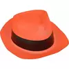 Adult neon orange gangster hat