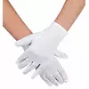 Classic white short gloves for adults