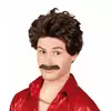 Wig with mustache for men
