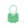 Grønt plastforkle med leprechaun-motiv til St. Patricks dag for voksne