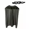Adult black superhero cape and mask kit