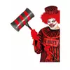 Red and black killer clown hammer for adults 79 cm