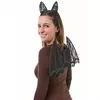 Black lace bat wings and ears set