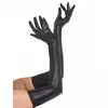 Adult long faux leather gloves