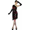 Black and red Charleston costume for women, Size: Small