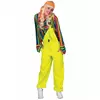 Fluorescerende gul jumpsuit-kostyme for voksne, Størrelse: Large