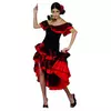 Red and black flamenco dancer costume for women, Size: Small