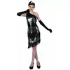 Svart og sølvfarget damekostyme fra 1920-tallet, Størrelse: Small