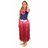 Adult long red Hawaiian skirt