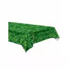 Green plastic tablecloth with clovers 137 x 274 cm