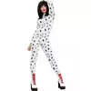Sexy svart edderkopper hvit jumpsuit kostyme for kvinner