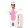 Children's white and pink unicorn jumpsuit, Size: 3-4 years (95-105 cm)