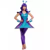 Blue and purple alien costume for women, Size: Small