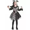 Bloody Harlequin Costume for Girls, Size: 3-4 years (92-104 cm)
