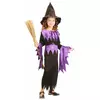 Lilla heksekostyme til Halloween for jenter, Størrelse: 4–6 år (110–120 cm)