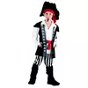Pirate costume with black and white stripes for boys, Size: 4-6 years (110-120 cm)
