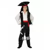 Boys' red belt pirate costume, Size: 4-6 years (110-120 cm)