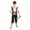Svart og hvitt piratkostyme til gutter, Størrelse: 4–6 år (110–120 cm)