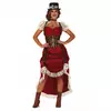 Sexy red steampunk costume for women, Size: Medium (38-40)