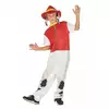 Red firefighter dog costume for children, Size: 10-12 years (130-140 cm)