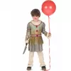 Skremmende grått klovnekostyme for gutter, Størrelse: 10–12 år (130–140 cm)