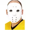 Hvit plasthockeymaske for voksne