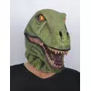Grønn dinosaur-lateksmaske for voksne