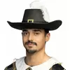 Adult black musketeer hat