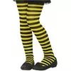 Children's yellow and black striped tights