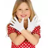 Children's short white gloves