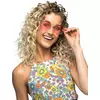Giant round pink hippie glasses