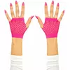 Adult pink fishnet short mittens