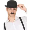 Voksen svart Charlie Chaplin-bart