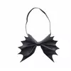 Adult black batwing bow tie