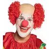 Red naked skull clown wig for men