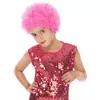 Rosa barne-disco-parykk