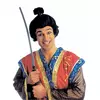 Kort samurai-parykk for menn