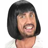 Black medieval wig for men