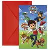 6 Paw Patrol Ready for Action Invitation Cards with Envelopes