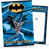 8 Batman invitasjonskort med konvolutter 10x16cm
