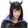 Svarte hornpannebånd for voksne til Halloween