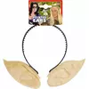 Beige and black elf ears headband