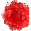Rød rose for kvinners hår