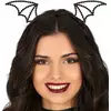 Women's black rhinestone bat headband
