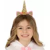 Gold and pink unicorn headband for children