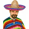 Meksikansk sombrero med rosa og blå kant for voksne