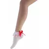 Women's white socks with red bow