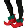Adult elf shoe covers with pompoms