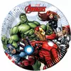 8 små Avengers Mighty papirtallerkener 20 cm
